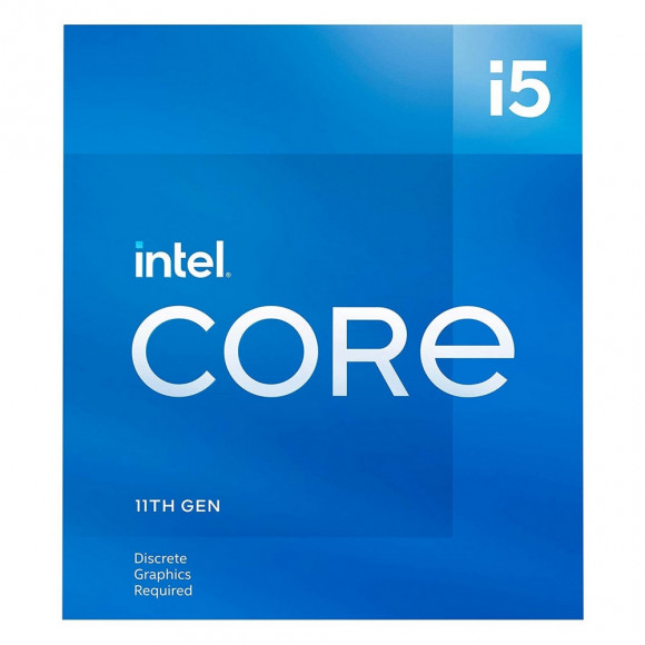 Процессор Intel Core i5-11400F, Socket LGA1200, 6x ядер, Нет встроенной графики, Кулер | Tray