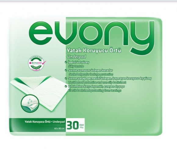 Гигиеническая пеленка Evony Bed Protective Cover 60x90cm 30pcs