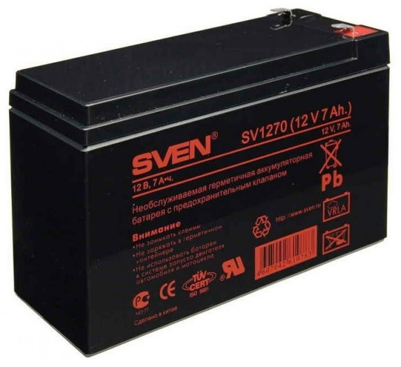 Аккумулятор для резервного питания SVEN SV-0222009, 12В 9