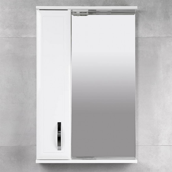 Шкаф-зеркало для ванной Bayro Allure 540x833 левый белый