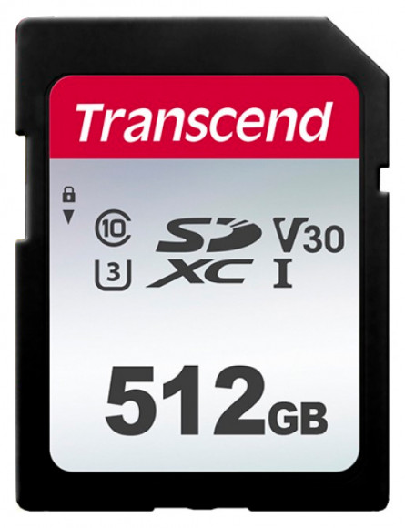 Card de memorie Transcend MicroSDXC clasa 10 de 512 GB (TS512GSDC300S)