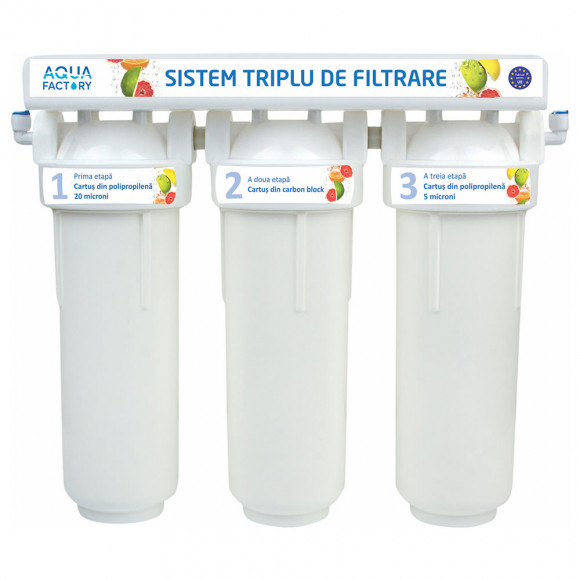 Set de filtre Aqua Factory AF-3 pentru chiuvetă triplă