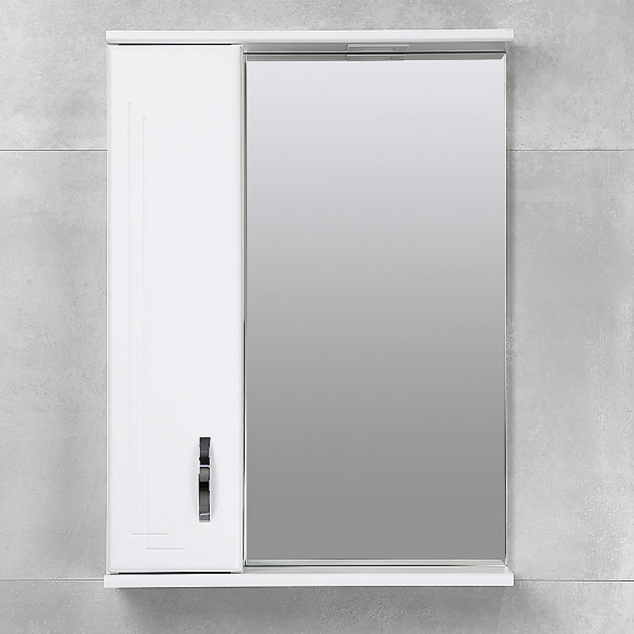 Шкаф-зеркало для ванной Bayro Verso 550x750 левый белое