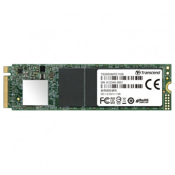 .M.2 NVMe SSD 256GB Transcend 110S [PCIe 3.0 x4, R/W:1800/1500MB/s, 180/150K IOPS, SM2263, 3DTLC]