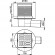 Sifon de pardoseala Alcaplast APV31 105x105 /50mm Side otel inoxidabil Smart