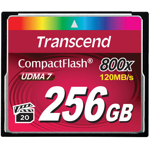 Card de memorie Transcend CompactFlash 800 de 256 GB (TS256GCF800)