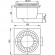 Sifon pardoseala Alcaplast APV15 150x150 /50mm Plastic lateral