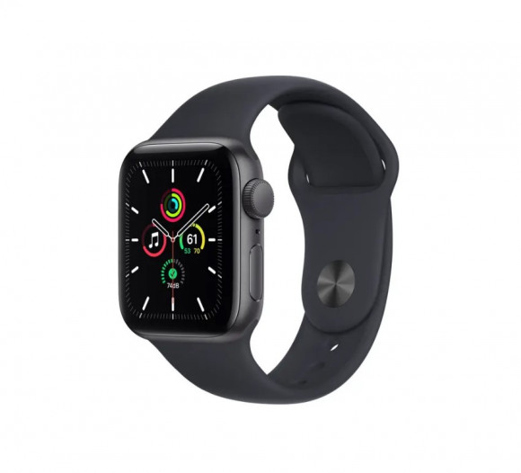 Умные часы Apple Watch SE MKQ13, 40мм, Алюминиевый корпус с ремешком Midnight Sport