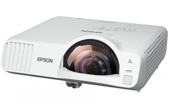 Proiector Epson EB-L200SW, cu rază scurtă, LCD, WXGA, Laser 3800Lum, 2500000:1, Wi-Fi, LAN, alb