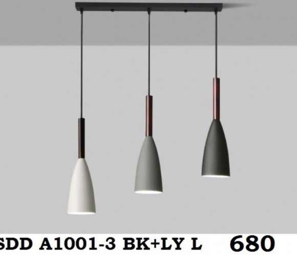 Люстра A1001-3 BK+GY