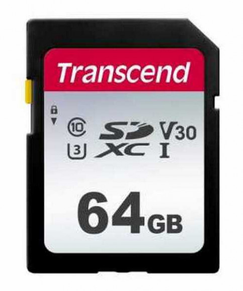 Card de memorie Transcend SDXC clasa 10 de 64 GB (TS64GSDC300S)