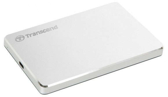Внешний портативный жесткий диск Transcend StoreJet 25C3S, 1 TB, Серебристый (TS1TSJ25C3S)