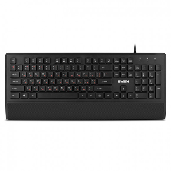 Клавиатура SVEN KB-E5500, Проводное, Чёрный