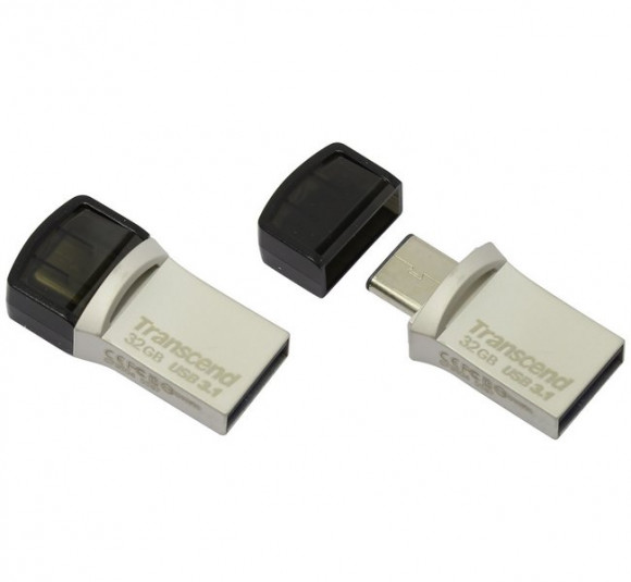 Unitate flash USB Transcend JetFlash 890, 32 GB, argintiu