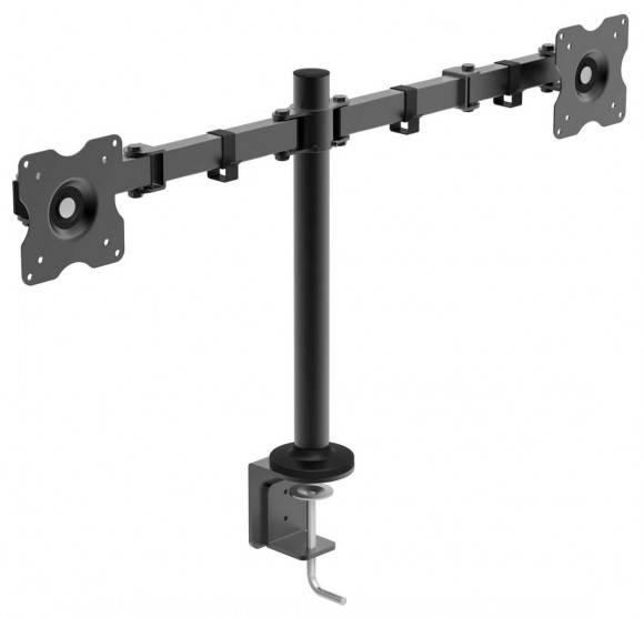 Table/desk stand for 2 monitors CHARMOUNT CT-LCD-DS1803, 10-27 75x75,100x100, Tilt/Pvt, up to 10kg