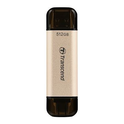 Unitate flash USB3.1/Type-C de 512 GB Transcend JetFlash 930C, auriu, capac clasic, OTG (R/W:420/400MB/s)