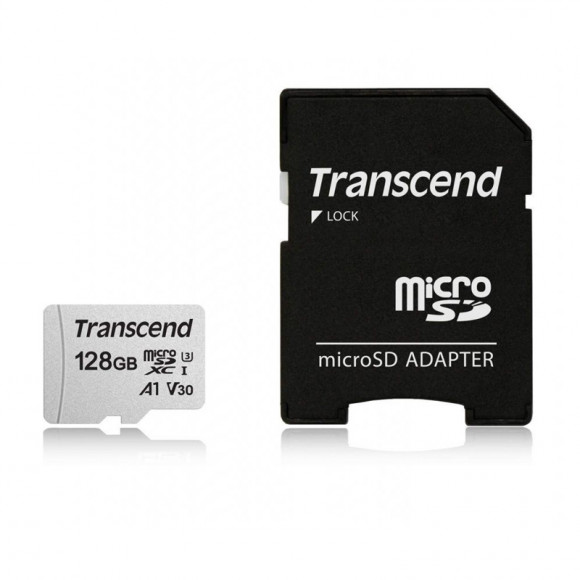Card de memorie Transcend MicroSDXC clasa 10 de 128 GB (TS128GUSD300S-A)
