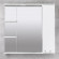 Шкаф-зеркало для ванной Bayro Rivera 860x750 правый белое