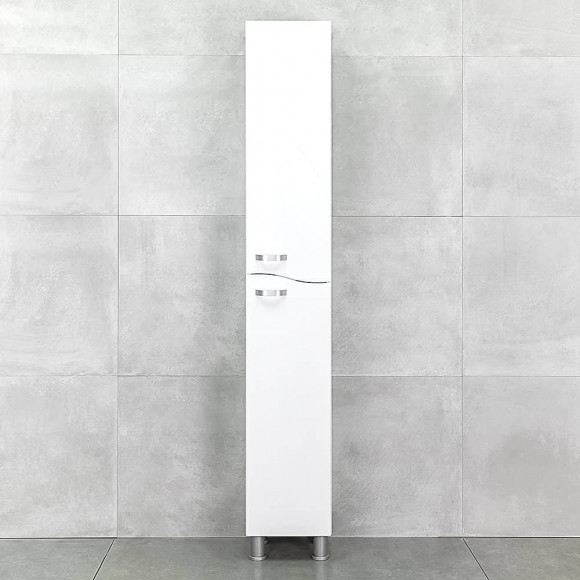 Шкаф-пенал для ванной напольный Bayro Interio 300x1900 правый белый