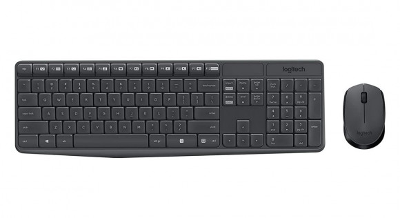 Клавиатура и мышь Logitech MK235, Беспроводное, Серый