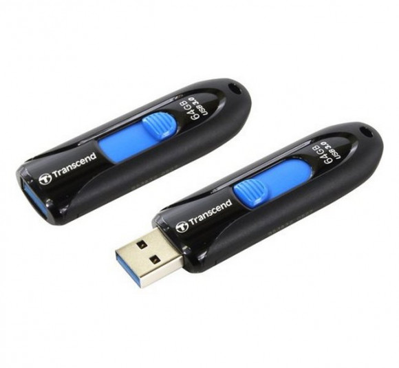 USB Flash накопитель Transcend JetFlash 790, 64Гб, Черный/Синий