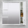 Шкаф-зеркало для ванной Bayro Deco One 857x833 правый белый