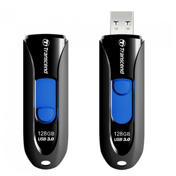 Unitate flash USB Transcend JetFlash 790, 128 GB, negru/albastru