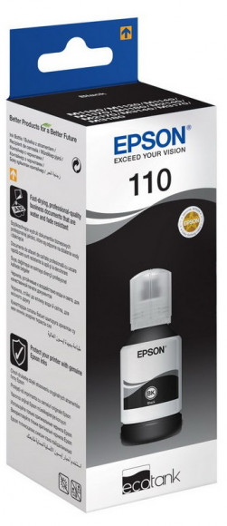 Rezervor de cerneală Epson 110 EcoTank, C13T03P14A, negru