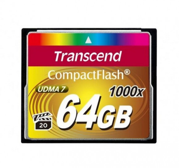 Card de memorie Transcend CompactFlash 1000 de 64 GB (TS64GCF1000)
