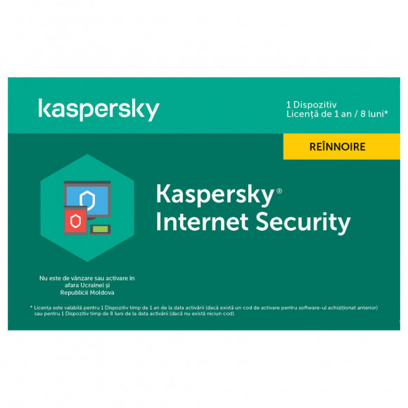 Kaspersky Internet Security Card 1 Dev Reînnoire 1 an