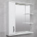 Шкаф-зеркало для ванной Bayro Allure 800x833 левый белый