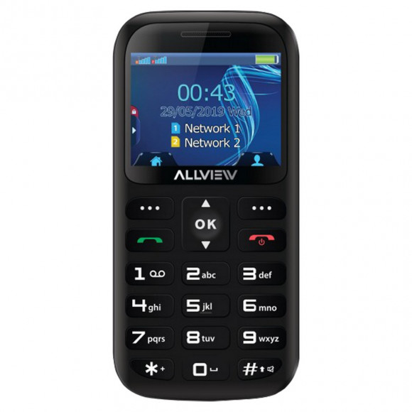 Telefon mobil Allview D2 Senior, 0,03 GB/32 MB, Negru