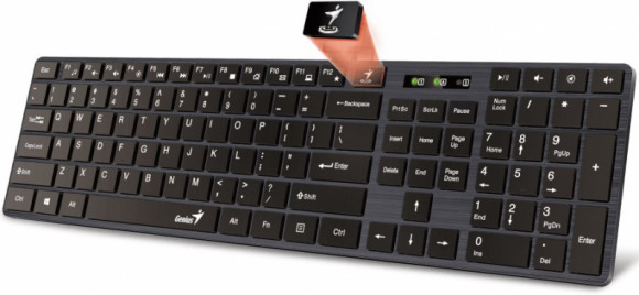 Tastatură Genius SlimStar 126, cu fir, neagră