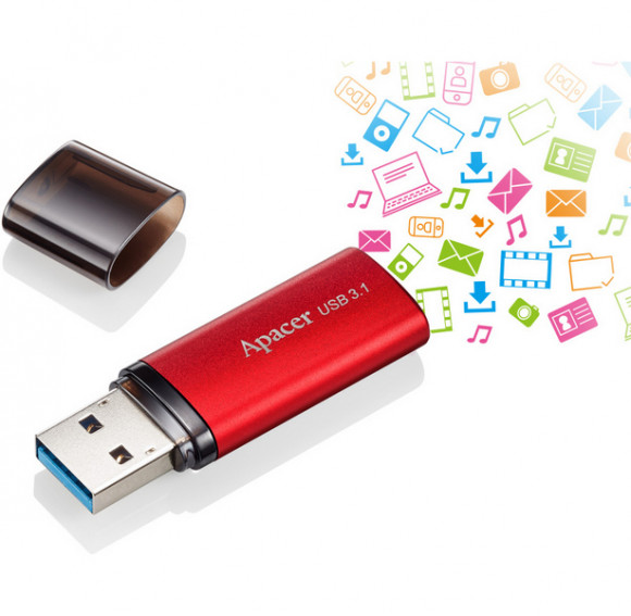 Unitate flash USB Apacer AH25B, 16GB, roșu