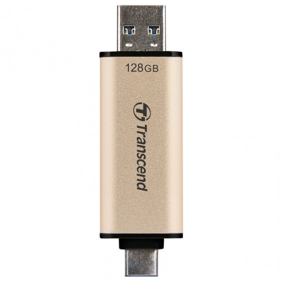 Unitate flash USB Transcend JetFlash 930, 128 GB, auriu/negru
