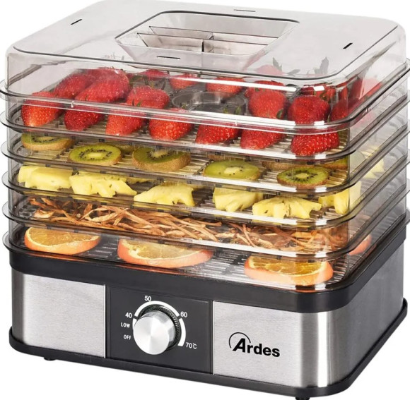 Сушилка для овощей и фруктов Ardes Jessicca Ar1K15 (Silver/Black)