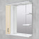 Шкаф-зеркало для ванной Bayro Allure 800x750 левый беж