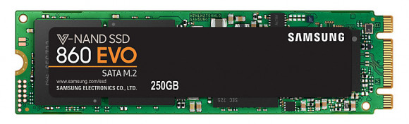 .M.2 SSD SATA 250GB Samsung 860 EVO MZ-N6E250BW [R/W:550/520MB/s, 97K IOPS, MJX, V-NAND 3bit MLC]