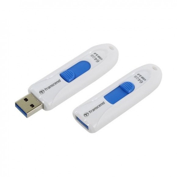 Unitate flash USB Transcend JetFlash 790, 64 GB, alb/albastru