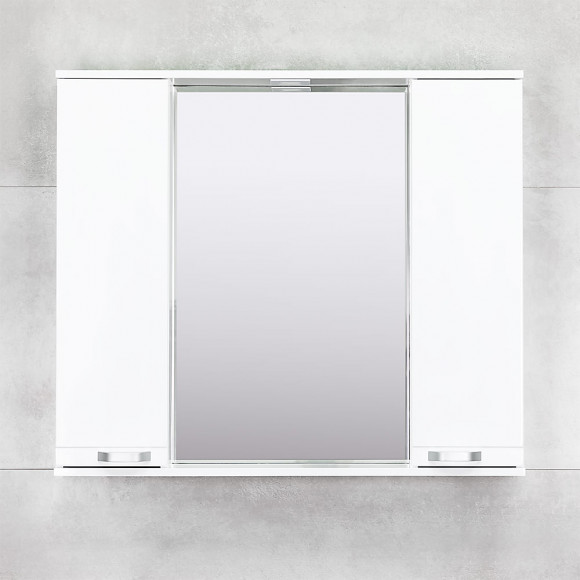 Шкаф-зеркало для ванной Bayro Rivera Duo 970x750 белое