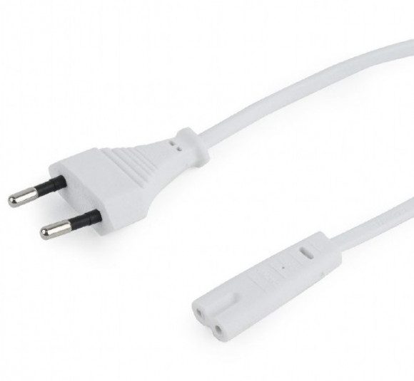 Cablu de alimentare Cablexpert PC-184/2-W, 1,8 m, alb