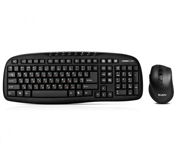 Tastatură și mouse SVEN KB-C3600W, Wireless, Negru