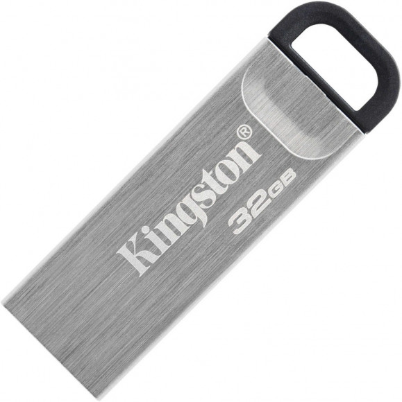 Unitate flash USB3.2 de 32 GB Kingston DataTraveler Kyson, argintiu, carcasă metalică, breloc (DTKN/32 GB)