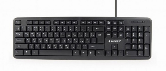 Tastatură Gembird KB-U-103-RU, cu fir, neagră