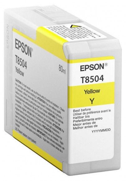 Cartuș de cerneală Epson T850 UltraChrome HD, C13T850400, galben