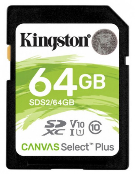 Card de memorie Kingston SDXC clasa 10, 64 GB (SDS2/64 GB)