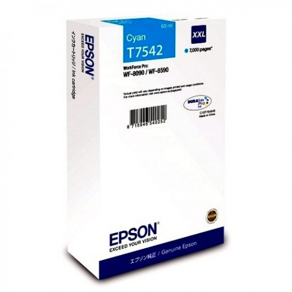 SALE_Cartuș de cerneală Epson T754240, WF-8090 /WF-8590 Cartuș de cerneală XXL Cyan