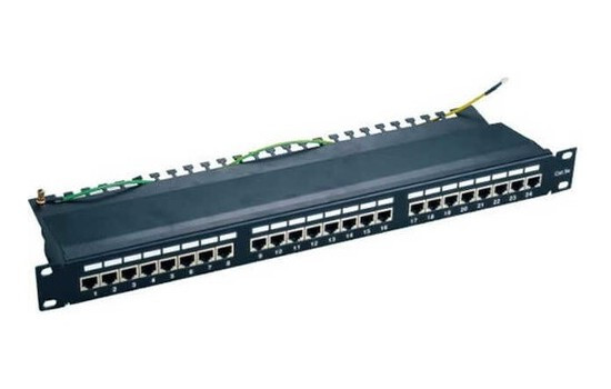 24 ports FTP Cat.6 patch panel, LY-PP6-14, 19 Krone IDC