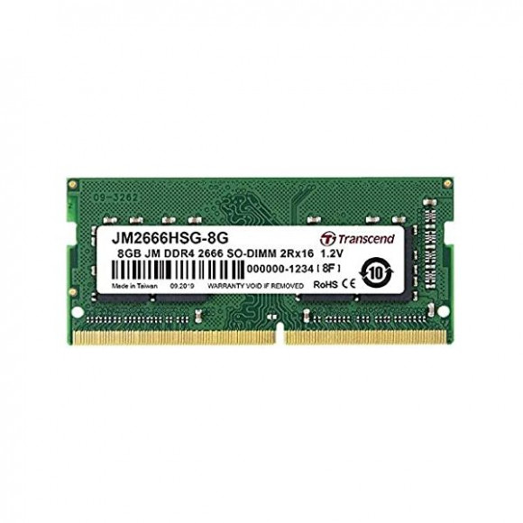 .8GB DDR4- 2666MHz SODI mm Transcend PC21300, CL19, 260pin DI mm 1.2V