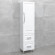 Шкаф-пенал для ванной напольный Bayro Aspiro 416x1900 универсальный белый хром